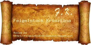 Feigelstock Krisztina névjegykártya